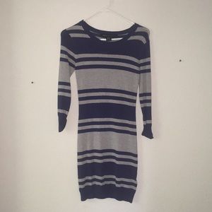 French Connection Blue Striped Dress